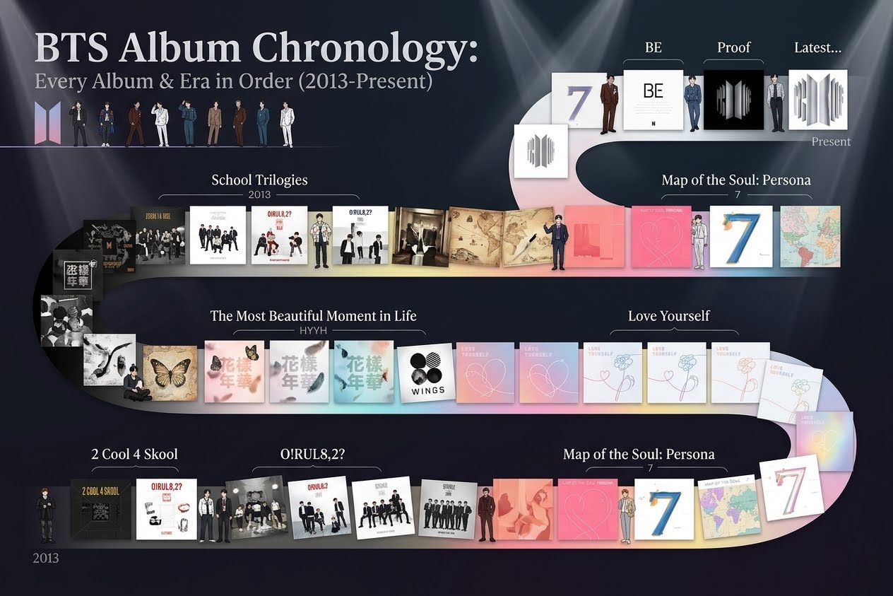 BTS Album Chronology: Every Album & Era in Order (2013–Present)